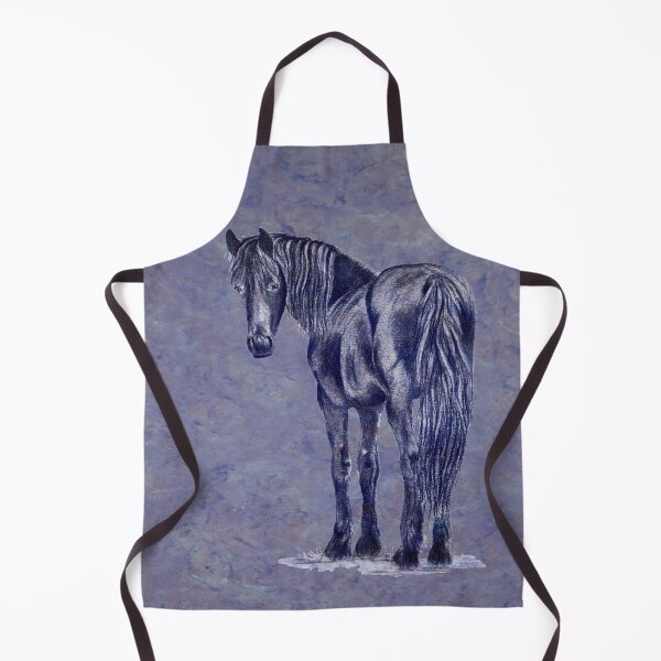 Item preview, Friesian horse - purple mottled background designed and sold by SylvieG18.