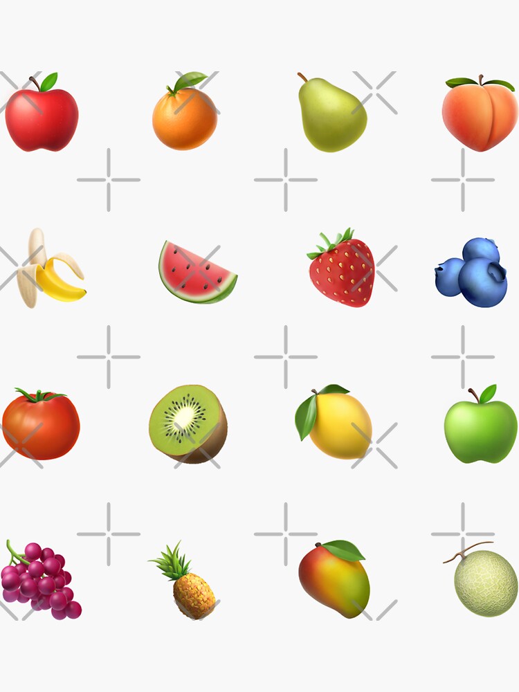 "Fruit Apple Emoji Pack" Sticker for Sale by PathfinderCP Redbubble