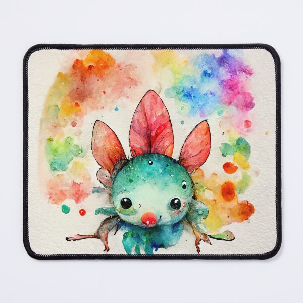 Item preview, Whimsical watercolor cute colorful leaf monster  designed and sold by pixelista.