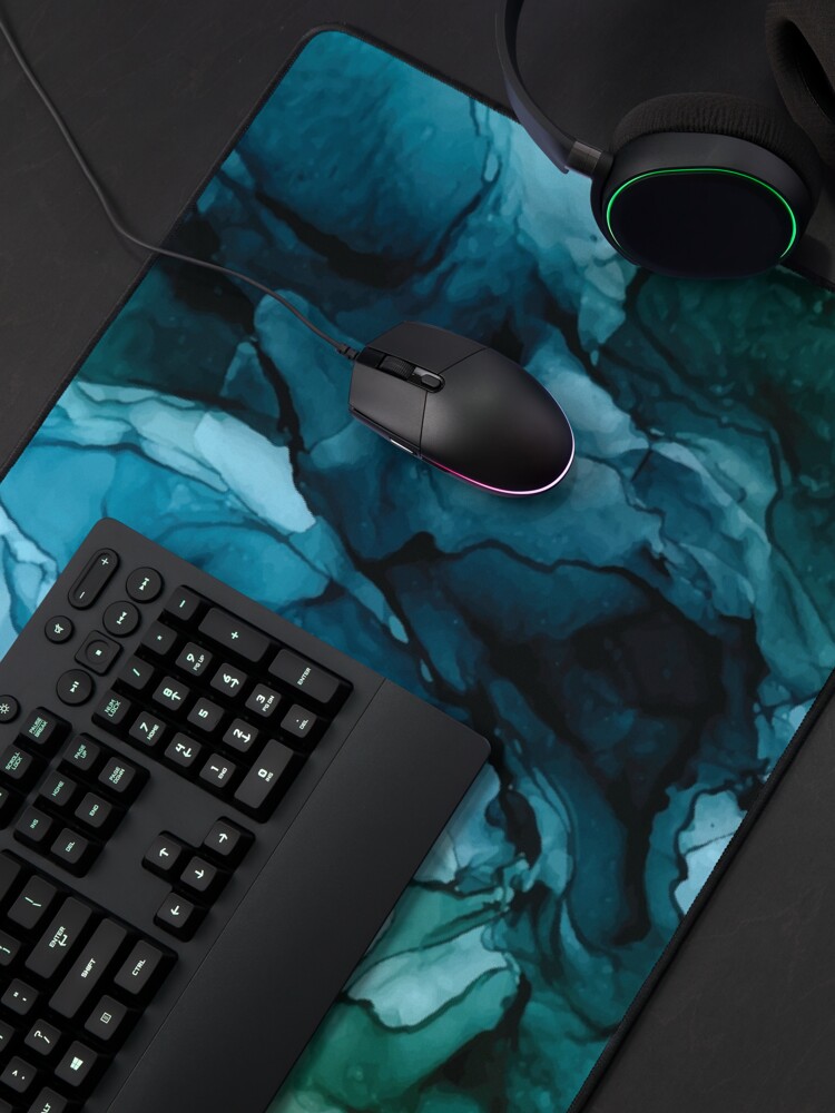 Alternate view of Salty Shores Colorful Abstract Painting Mouse Pad