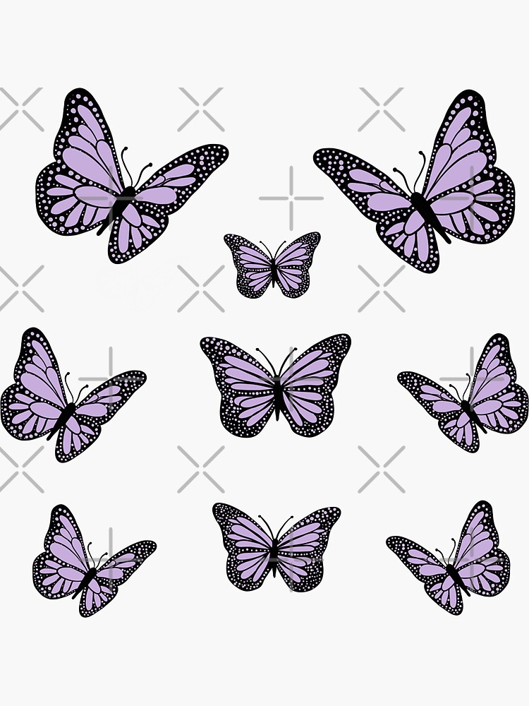 lavender butterfly Sticker for Sale by sydwallach