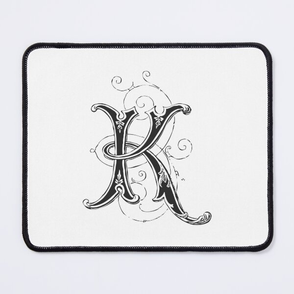 Item preview, Antique Letter K Monogram [dark] designed and sold by silver6press.