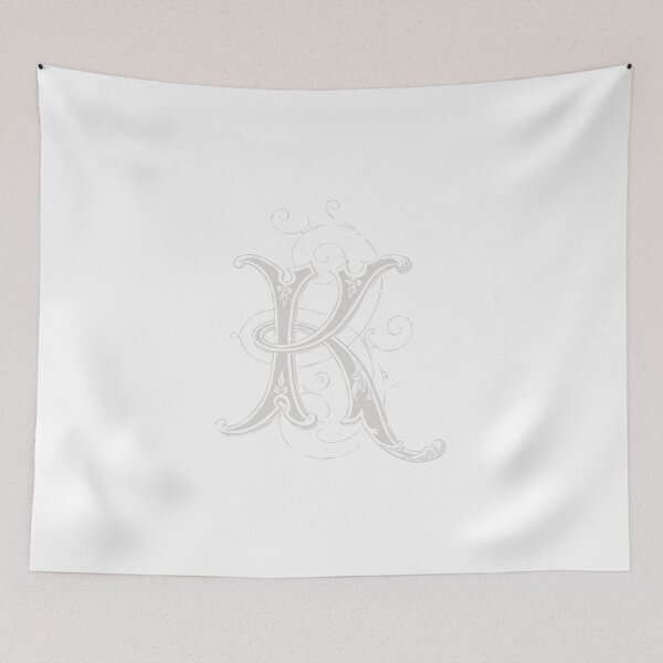 Item preview, Antique Letter K Monogram [light] designed and sold by silver6press.