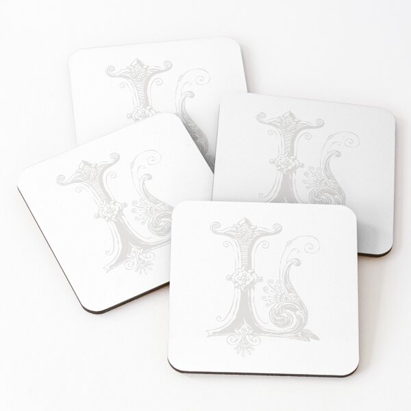 Item preview, Antique Letter L Monogram [light] designed and sold by silver6press.