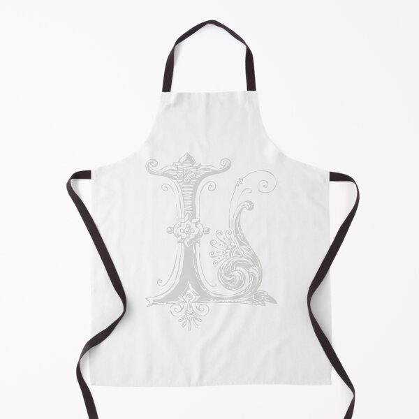 Item preview, Antique Letter L Monogram [light] designed and sold by silver6press.
