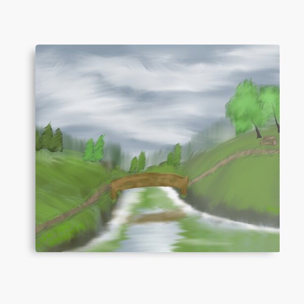Happy Little Park Metal Print