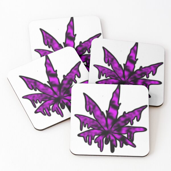Item preview, Purple Rain Dripping Weed Leaf  designed and sold by StonersBliss.