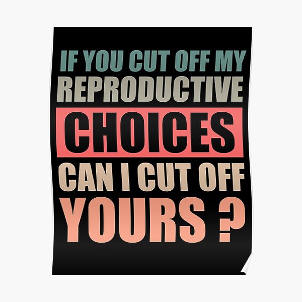 If You Cut Off My Reproductive Choices Can I Cut Off Yours Poster