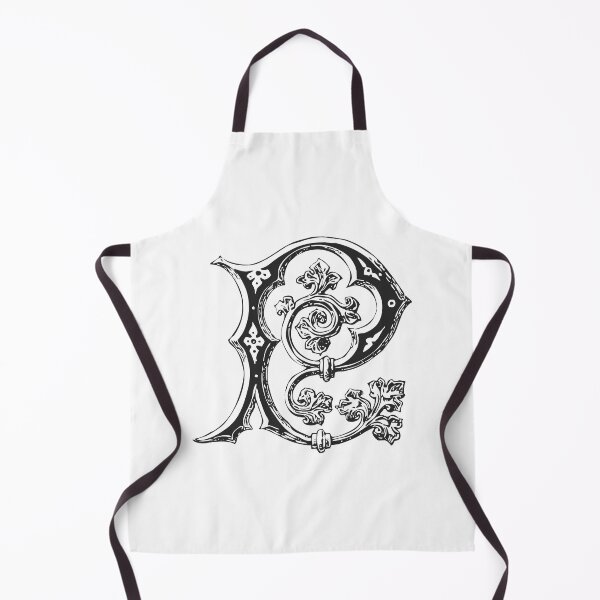 Item preview, Antique Letter P Monogram [dark] designed and sold by silver6press.