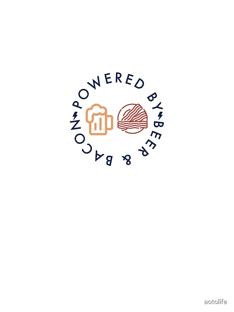 Thumbnail 5 of 5, Graphic T-Shirt, Powered By Beer & Bacon designed and sold by aotolife.