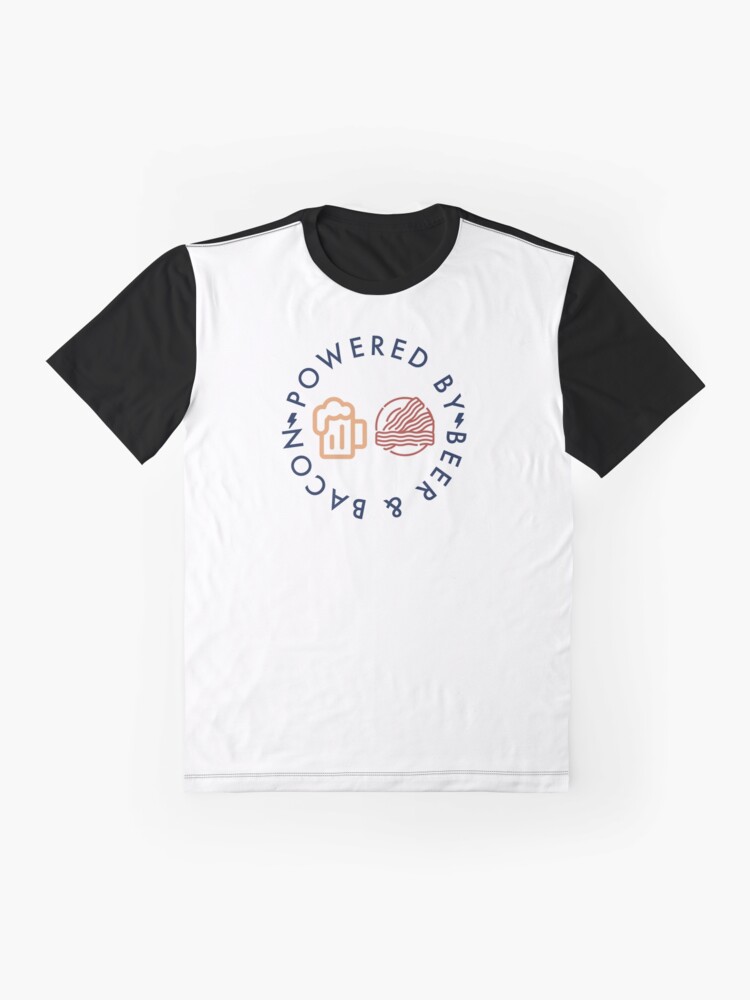 Thumbnail 4 of 5, Graphic T-Shirt, Powered By Beer & Bacon designed and sold by aotolife.