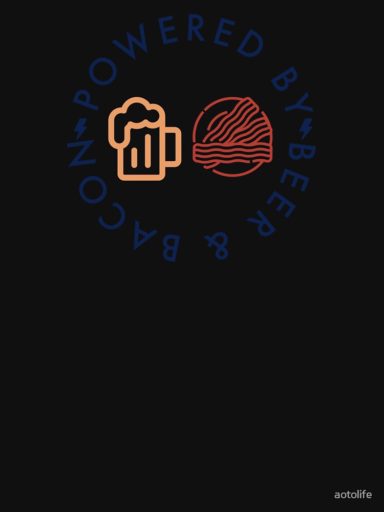 Thumbnail 7 of 7, Active T-Shirt, Powered By Beer & Bacon designed and sold by aotolife.