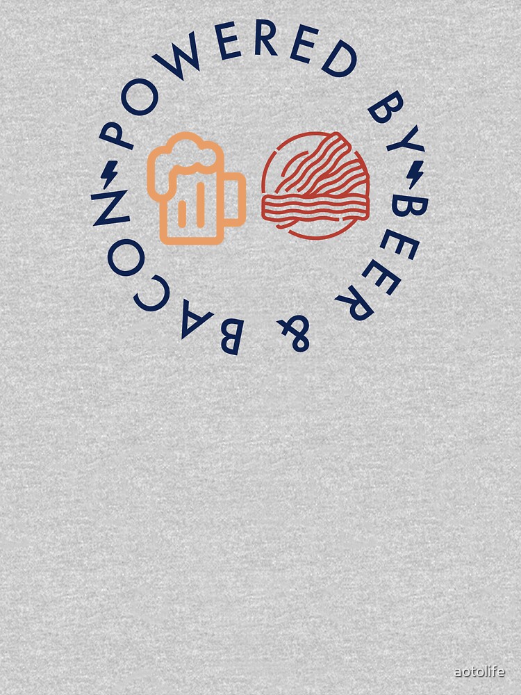 Thumbnail 7 of 7, Classic T-Shirt, Powered By Beer & Bacon designed and sold by aotolife.