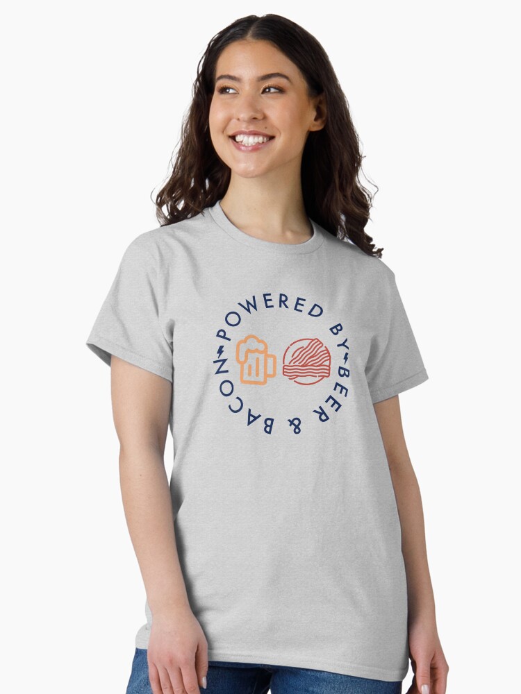 Thumbnail 2 of 7, Classic T-Shirt, Powered By Beer & Bacon designed and sold by aotolife.