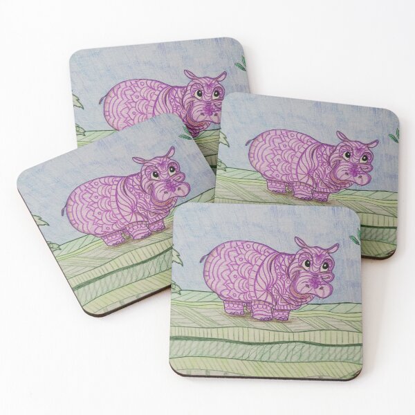 Item preview, Happy hippo designed and sold by Jennifer SquillaceMiller.