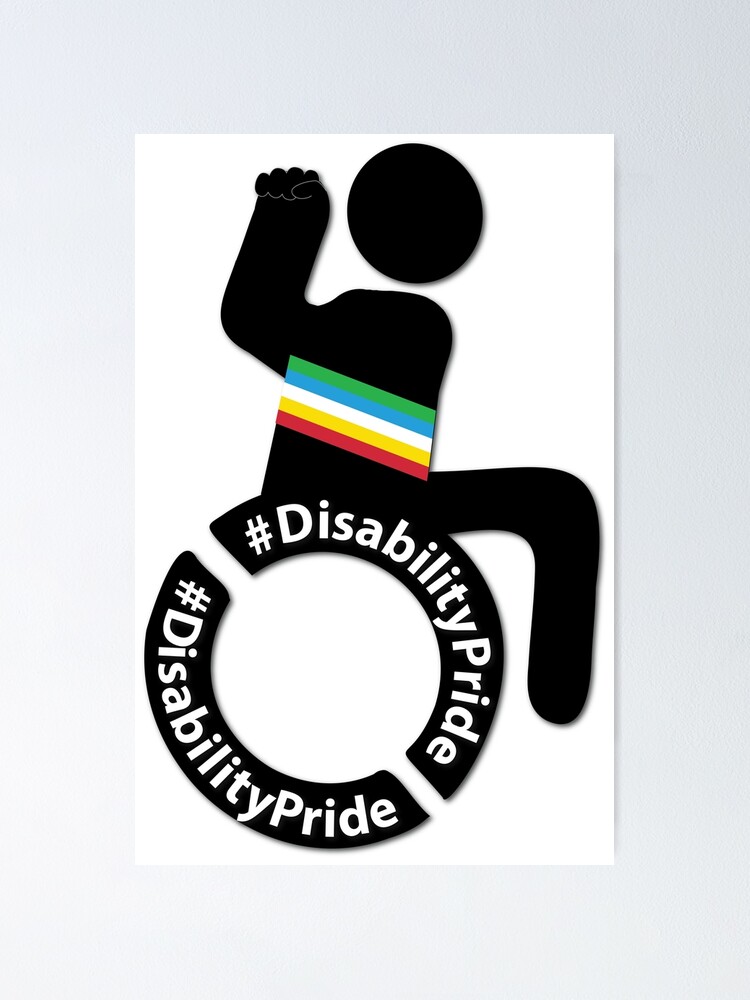 "Disability Pride! (new flag vibrant)" Poster for Sale by WheelieLuv
