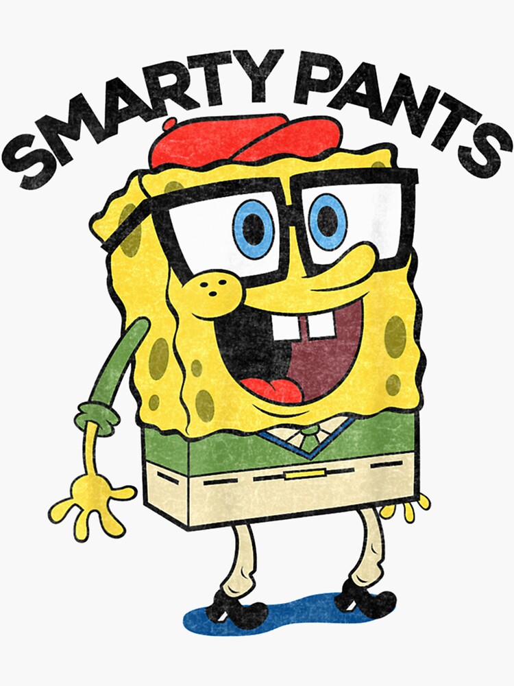 "Spongebob SquarePants Smarty Pants" Sticker for Sale by lindamndma