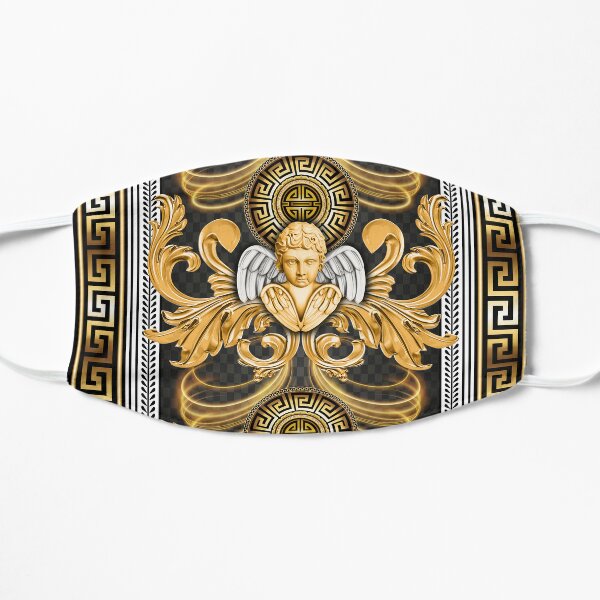 Luxury decorative golden baroque with angel head Flat Mask