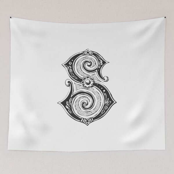 Item preview, Atique Letter S Monogram [dark] designed and sold by silver6press.