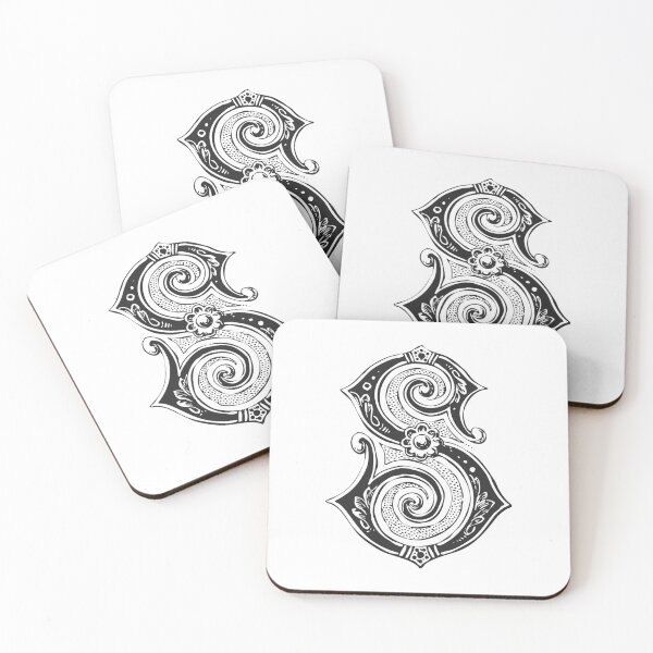 Item preview, Atique Letter S Monogram [dark] designed and sold by silver6press.