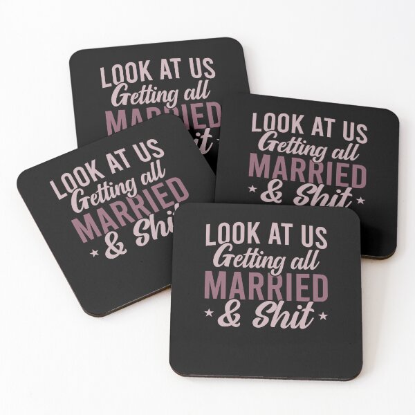 Item preview, Look At Us Getting All Married And Shit Shirt, Bride And Groom Shirt, Couple's Shirt, Bachelorette Party Shirt, Wedding Gift, Just Engaged designed and sold by aymob.