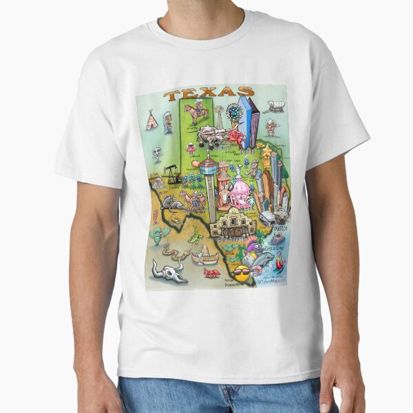 Item preview, Fun Texas Cartoon Map designed and sold by Kevin Middleton.