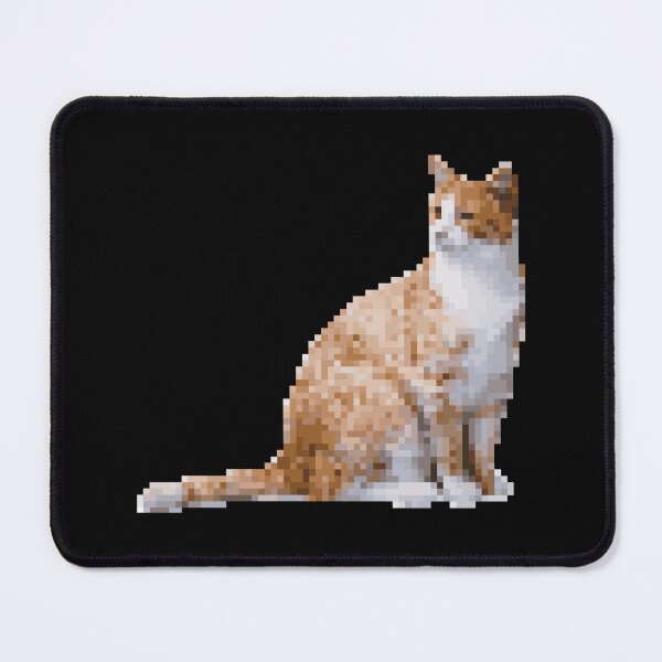 Item preview, Cute pixel art ginger cat designed and sold by PrintsyGal.