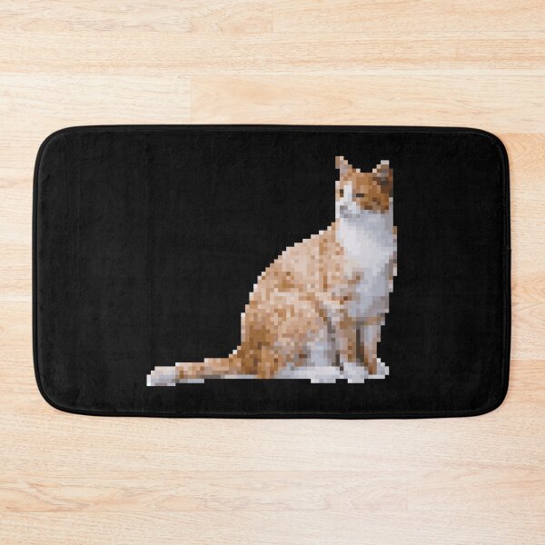 Item preview, Cute pixel art ginger cat designed and sold by PrintsyGal.