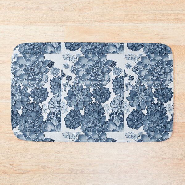Item preview, Soft Blue Monochrome Succulent Plants Wall Contemporary Garden Design II designed and sold by Irina Sztukowski.