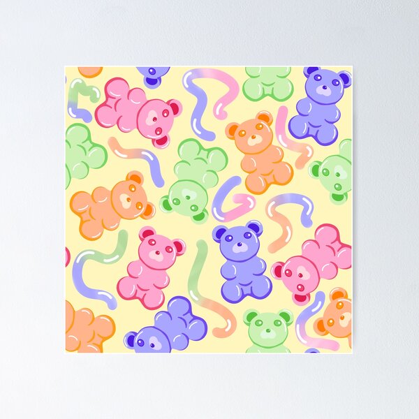 gummy bear cartoon drawing  Bear stencil, Easy doodle art, Simple