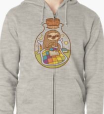 Sloth in a Bottle Zipped Hoodie