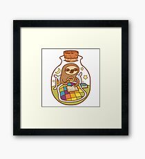 Sloth in a Bottle Framed Print