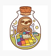 Sloth in a Bottle Photographic Print
