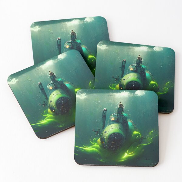 Item preview, Greenpunk Submarine designed and sold by FantasyAI.