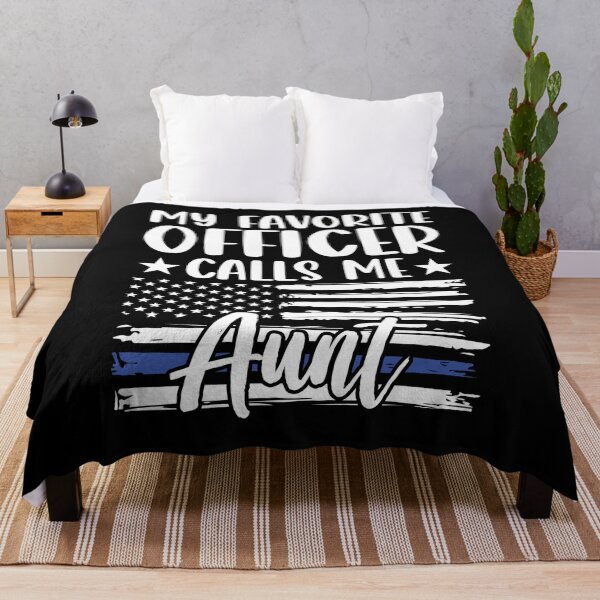 Artikelvorschau, Mein Lieblingsoffizier nennt mich Tante Shirt, Polizei Tante Shirt, Polizei Tante Geschenk, Cop Tante Shirt, stolze Tante eines Polizisten, blaue Linie entworfen und verkauft von aymob.