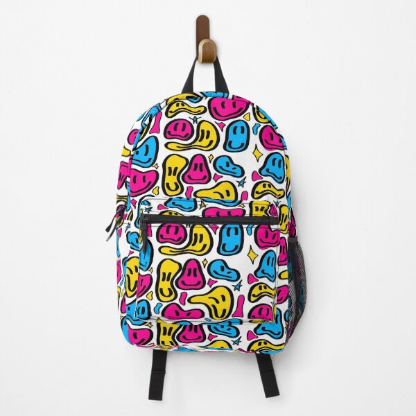 Item preview, Dripping smiley faces – yellow, pink and blue designed and sold by Simplequeen.