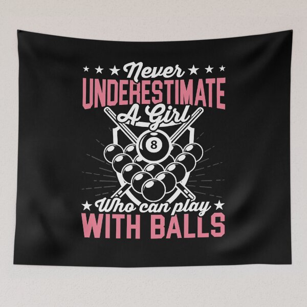 Item preview, Never Underestimate A Girl Who Can Play With Balls Shirt, Billiards Girl Shirt, Pool Player Shirt, 8 Ball Snooker Shirt, Billiards Lover Tee designed and sold by aymob.