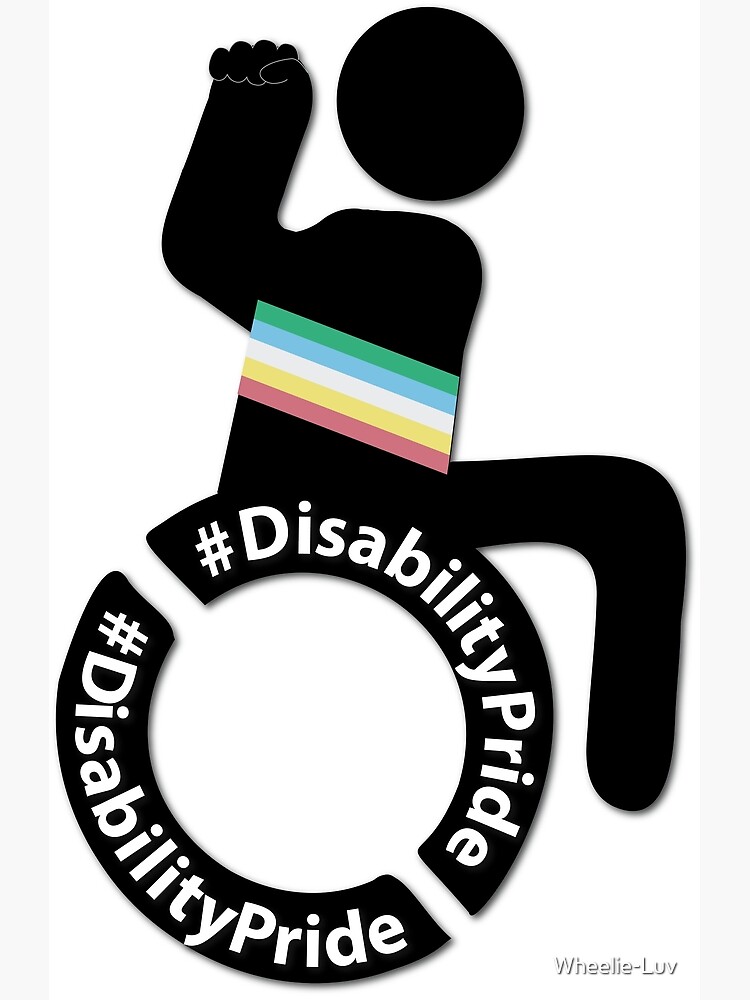"Disability Pride! (new flag muted colors)" Poster for Sale by