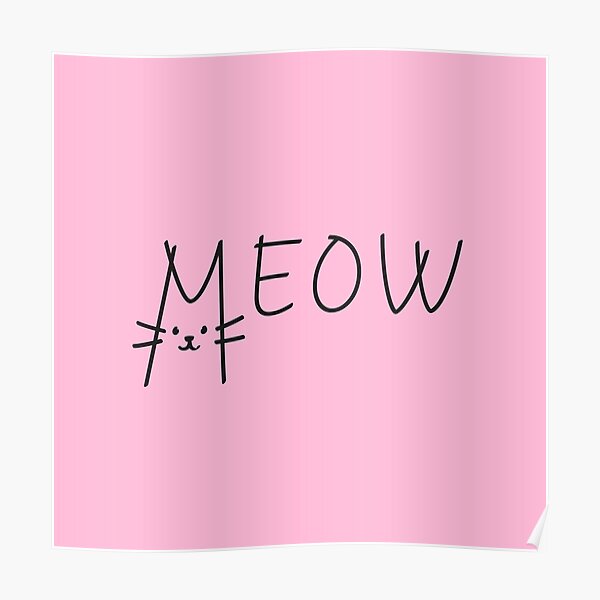 "Cute linear kitty illustration " Poster for Sale by VaclavStastny Redbubble