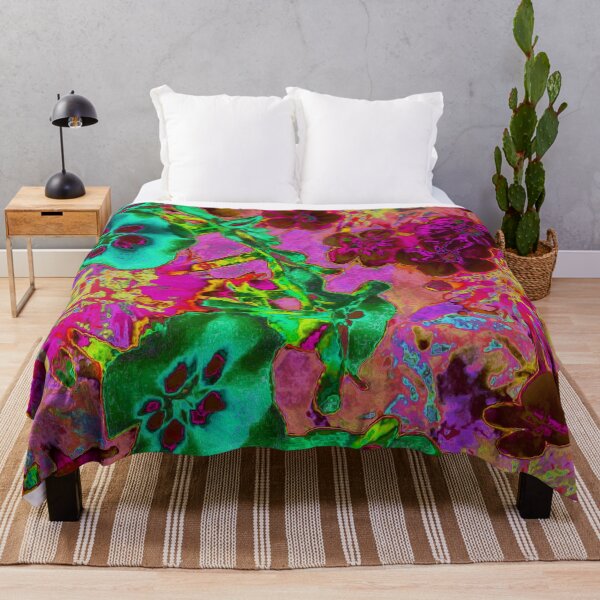Item preview, Trippy Psychedelic Emerald Green Flowers designed and sold by myrubiogarden.