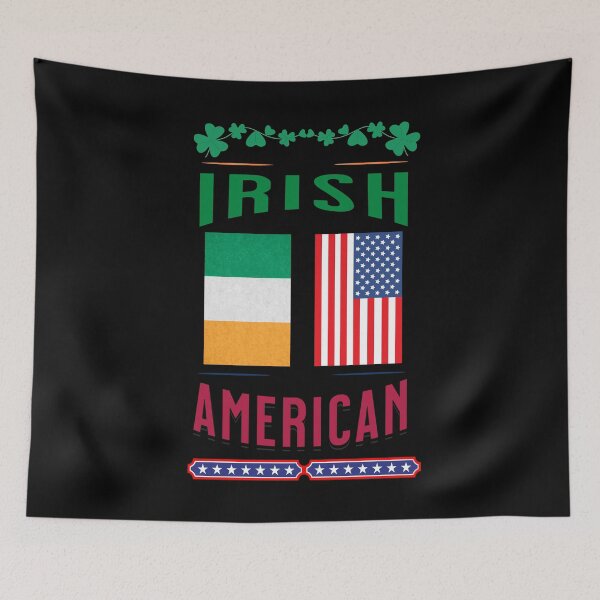 Item preview, Irish American Shamrocks Stars designed and sold by IrishPOD.