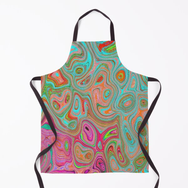 Item preview, Trippy Retro Orange and Aqua Groovy Abstract Art designed and sold by myrubiogarden.