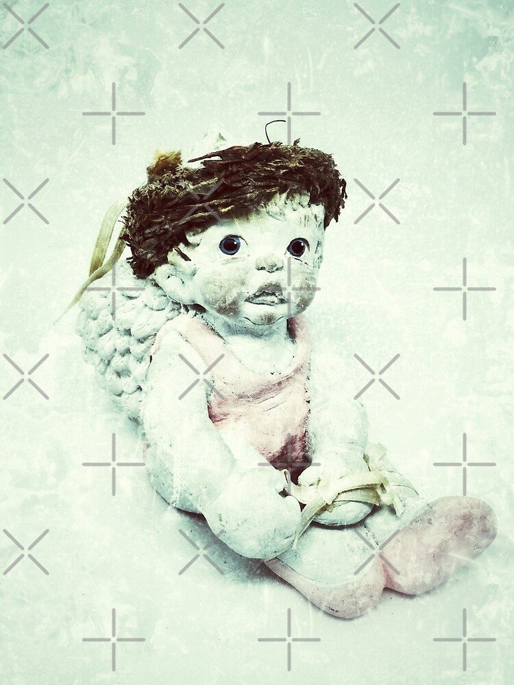 Gift for Dancer - Ballerina Angel Cherub in Pink Ballet Slippers - Ballet Gift by OneDayArt
