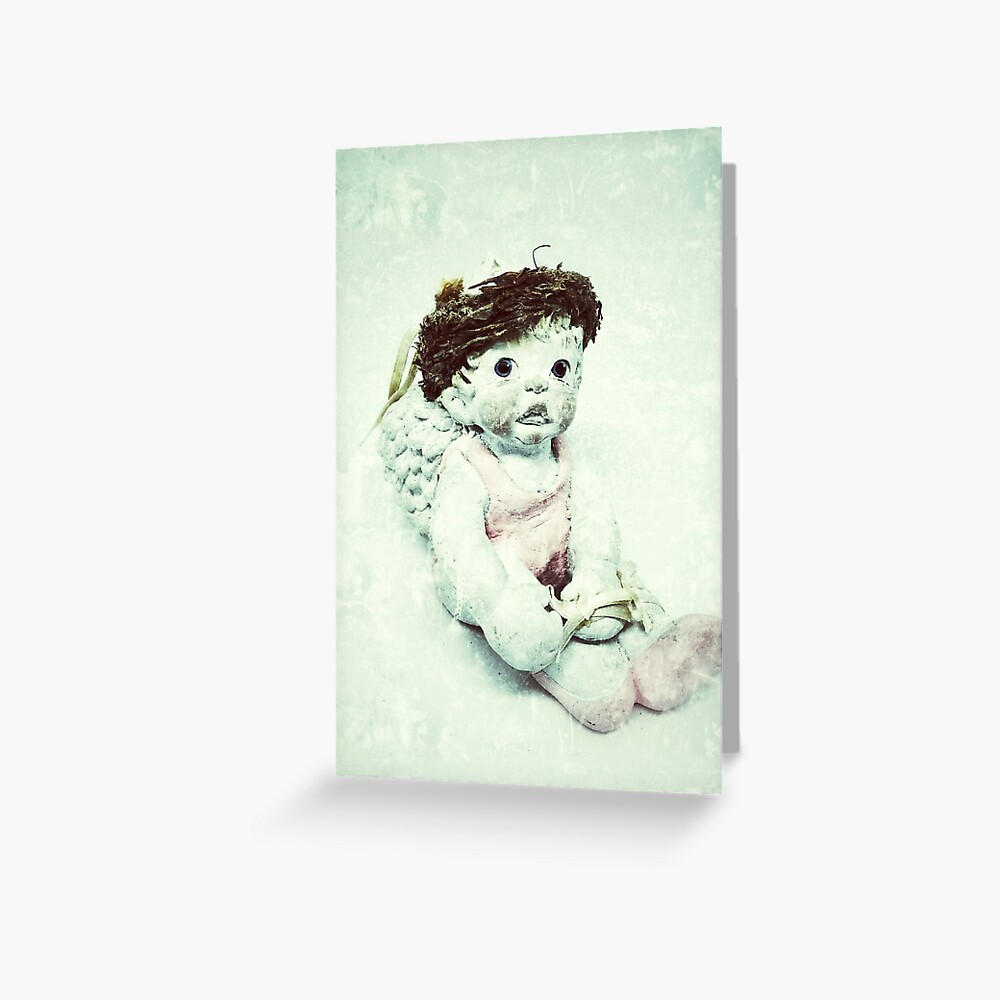 Gift for Dancer - Ballerina Angel Cherub in Pink Ballet Slippers - Ballet Gift Greeting Card