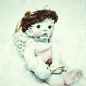 Artwork thumbnail, Gift for Dancer - Ballerina Angel Cherub in Pink Ballet Slippers - Ballet Gift by OneDayArt