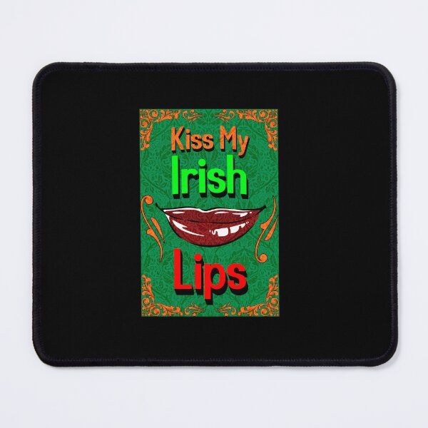 Item preview, Kiss My Irish Lips Green Background designed and sold by IrishPOD.