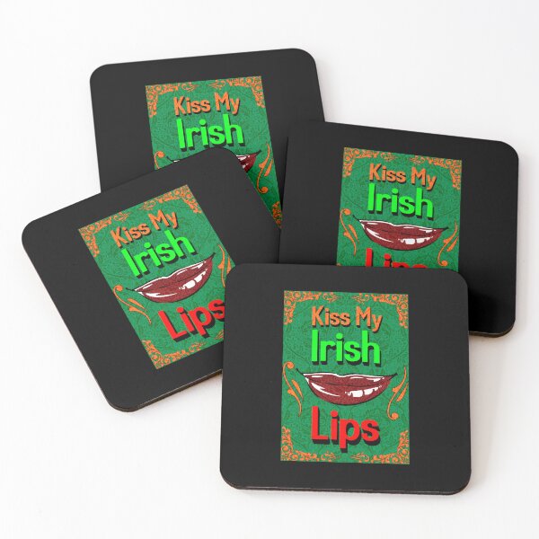 Item preview, Kiss My Irish Lips Green Background designed and sold by IrishPOD.