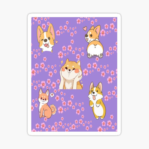 Item preview, Corgis In Purple designed and sold by designofnuggets.