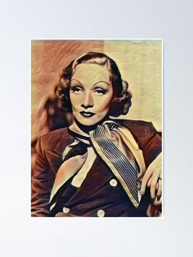 Marlene Dietrich Portrait Poster For Sale By Delumine Redbubble