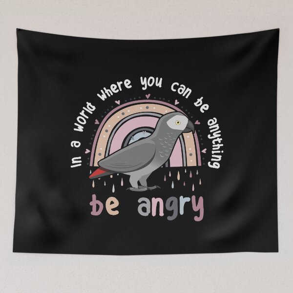 Item preview, African Grey Parrot Be Angry designed and sold by Clara Hollins.